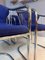 Blue Chrome Cantilever Chair by Gastone Rinaldi for Alma 9