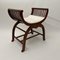 Art Nouveau Gondola Stool in Walnut & Oak, Austria, 1910 4