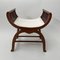 Art Nouveau Gondola Stool in Walnut & Oak, Austria, 1910, Image 8