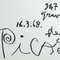 Vintage Pablo Picasso Lithografisches Ausstellungsposter, 1968 9