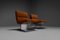Set of Leather and Steel Lounge Chairs by Paul Geoffroy for Uginox, 1970s 3