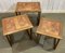 Vintage Nesting Tables in Teak and Tiled Top, 1970s, Set of 3 5