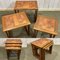 Vintage Nesting Tables in Teak and Tiled Top, 1970s, Set of 3 7