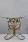Vintage Side Table in Metal and Glass by Hans Kögl, 1970s 2