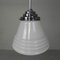Art Deco Pendant Lamp with Ribbed White Globe, 1930s, Image 3
