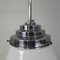 Art Deco Pendant Lamp with Ribbed White Globe, 1930s, Image 2