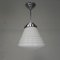 Art Deco Pendant Lamp with Ribbed White Globe, 1930s, Image 12