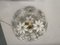 Weiße Murano Tischlampe aus Messing & Blumen, 1970er 14