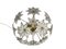 Weiße Murano Tischlampe aus Messing & Blumen, 1970er 9