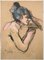 Ernest Julien Malla, Boceto de vida de una dama, años 90, Grafito sobre papel, Imagen 1