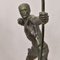 Maxi Le Verrier, Guerrier ou Archer Art Déco, 1920s, Antimoine avec Socle en Pierre 3