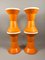 Italian-Style Space Age Stools and Table Set in Orange and White Plastic, 1970s, Set of 5 11