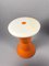 Italian-Style Space Age Stools and Table Set in Orange and White Plastic, 1970s, Set of 5 12