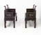 Chinesische Schwarz Lack Vergoldete & Polychrom Lackierte Sitzbänke, 1920er, 2er Set 9