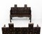 Chinese Black Lacquer Gilt and Polychrome Painted Bench Seats, 1920s, Set of 2, Image 6
