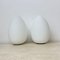 Vintage Egg-Shaped Opaline Glass Table Lamps, 1970s, Set of 2 4