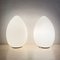 Vintage Egg-Shaped Opaline Glass Table Lamps, 1970s, Set of 2 22