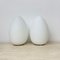 Vintage Egg-Shaped Opaline Glass Table Lamps, 1970s, Set of 2 6