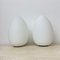 Vintage Egg-Shaped Opaline Glass Table Lamps, 1970s, Set of 2 3