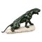 Eugene Cartier, Französischer Art Deco Jaguar, 20. Jh., Bronze auf Steinsockel 18