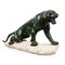 Eugene Cartier, Französischer Art Deco Jaguar, 20. Jh., Bronze auf Steinsockel 17