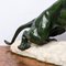 Eugene Cartier, Französischer Art Deco Jaguar, 20. Jh., Bronze auf Steinsockel 5