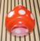 Kleine Rote Glas Deckenlampe mit Weißen Punkten, 1950er 7