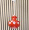 Kleine Rote Glas Deckenlampe mit Weißen Punkten, 1950er 3