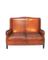 Vintage Scandinavian Sofa in Brown Leather 1