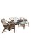 Canapé en Rotin Roseau avec Table et Chaises, 1970s, Set de 4 1