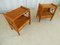 Vintage Solid Oak Nightstands, Set of 2 2