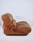 Fauteuil en Cuir Camel, Italie, 1970s 4