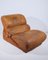 Fauteuil en Cuir Camel, Italie, 1970s 3