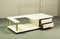 Mid-Century Italian Brass and White Glossy Lacquered Coffee Table, 1970s 3