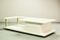 Mid-Century Italian Brass and White Glossy Lacquered Coffee Table, 1970s 1