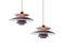 Suspensions PH5 Vintage Violettes par Poul Henningsen pour Louis Poulsen, Set de 2 1