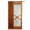 Large Vintage Door in Beech and Walnut with Glass, 1950s 1