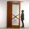 Large Vintage Door in Beech and Walnut with Glass, 1950s 2