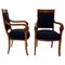 Set of Biedermeier Armchairs in Cherry Wood with Black Boucle, 1820, Image 1