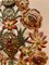 Antique Flowers Wall Light in Painted and Gilt Metal, 1950s 9