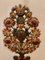 Applique Murale Fleurs Antique en Métal Peint et Doré, 1950s 2