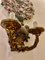 Applique Murale Fleurs Antique en Métal Peint et Doré, 1950s 8