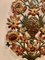 Applique Murale Fleurs Antique en Métal Peint et Doré, 1950s 7