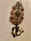 Antique Flowers Wall Light in Painted and Gilt Metal, 1950s 4