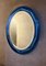 Miroir Mural Mid-Century en Verre Bleu attribué à Cristal Art Torino, 1960s 3