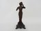 Art Nouveau Spelter Sculpture of Woman Smelling a Flower, 1920s 1