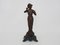 Art Nouveau Spelter Sculpture of Woman Smelling a Flower, 1920s 8