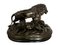 Naturalistische Skulptur, 1890er, Metall auf Holzsockel 7