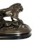 Naturalistische Skulptur, 1890er, Metall auf Holzsockel 4