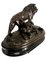 Naturalistische Skulptur, 1890er, Metall auf Holzsockel 5